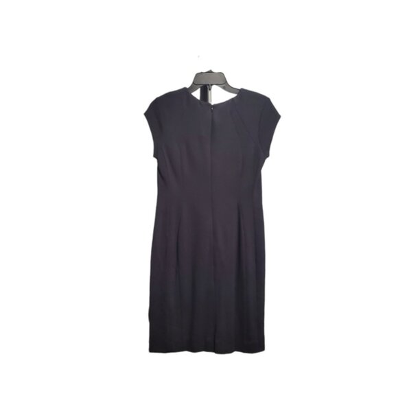 NWT Cynthia Fields New York Double Knit Sheath Dress Sz 2 Charcoal Rare - Picture 3 of 10